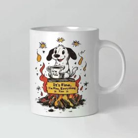 1pc Fun Cartoon Dog Ceramic Mug 11 oz - Reusable, Insulated, Machine Washable - Multipurpose Coffee Cup for