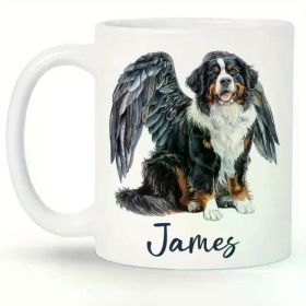 Custom Bernese Mountain Dog Mug, Adorable Dog Mug, Personalized Choose Name Ceramic Mug, Cup Gift For