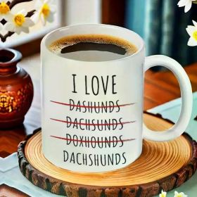 A Dachshund Lover&#39;S Delight: 11 Oz Ceramic Coffee Mug - The Perfect Gift for Dog Lovers, Reusable And