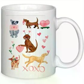 Dog Valentine Mug, Romantic Birthday Valentine'S Day Gift - Funny Tea Hot Cocoa Coffee